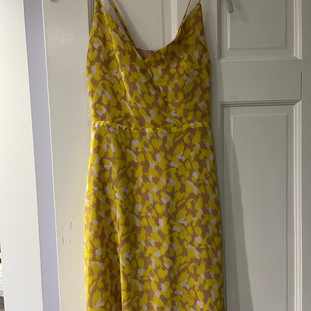 Tan and yellow dress